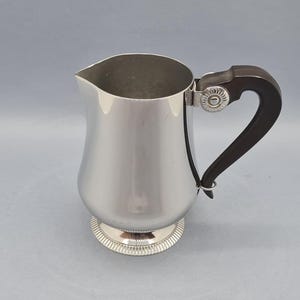 18-10 stainless steel cream pot, &quot;LR&quot; brand for Rémy Létang, with bakelite handle, tea room, Tea Time, Tableware, circa 1970