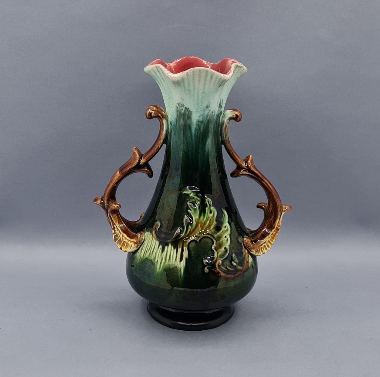 Ancien Vase en Barbotine de Style Art Nouveau - Vintage French Finds
