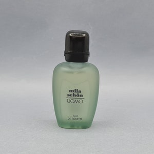 Perfume Miniature, Mila Schön, UOMO, Milano, Italy, Eau de Toilette, 10 ml, Male Perfume, Vintage
