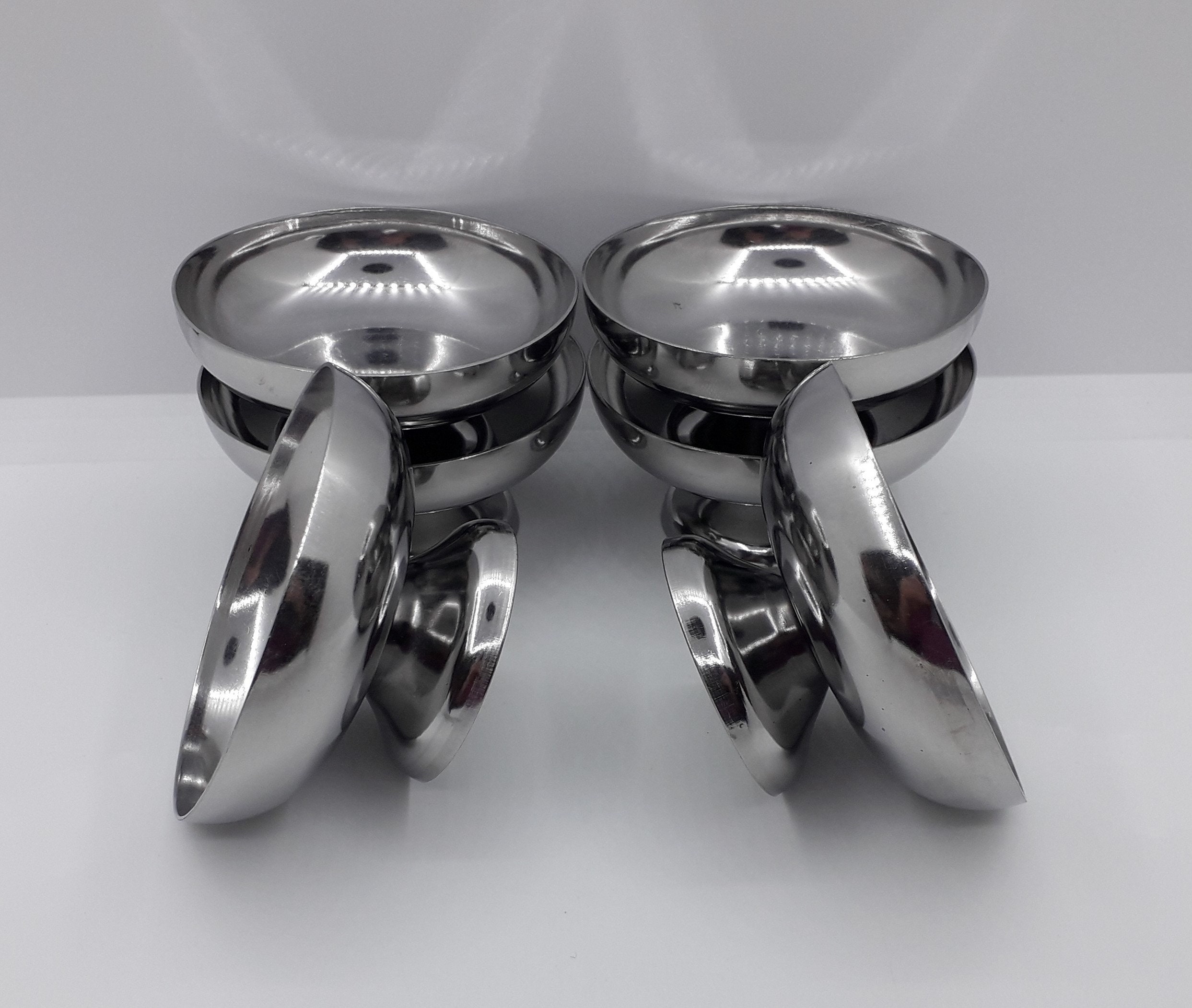 6 standing cups solid stainless steel dessert cup sorbet Etsy