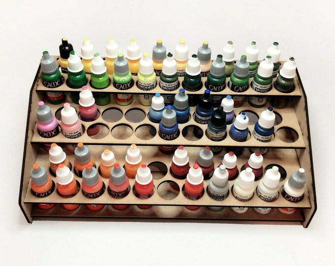3MM MDF Vallejo / 63 Dropper Bottle Paint Rack - Etsy UK