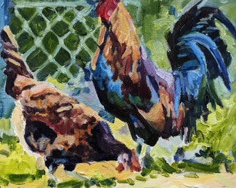 Poulets à bonnet rouge