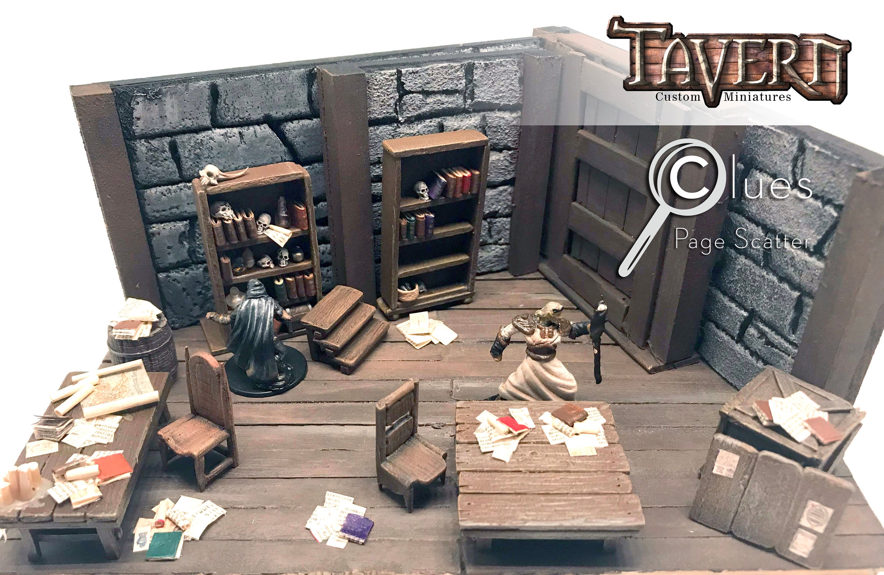 Handmade Parchment Page Scatter: TTRPG Terrain, 28mm Scale (8 Pack)