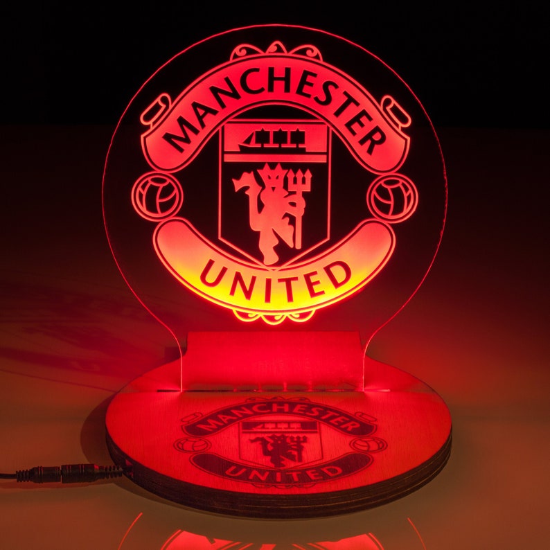 Manchester United FC LED Night Light 3d illusion modern night - Etsy