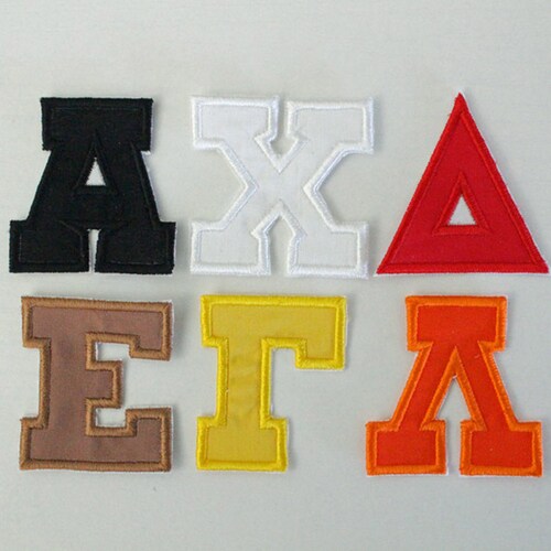 Greek Letters 2 Inch Iron on Patch Sorority Letters Etsy