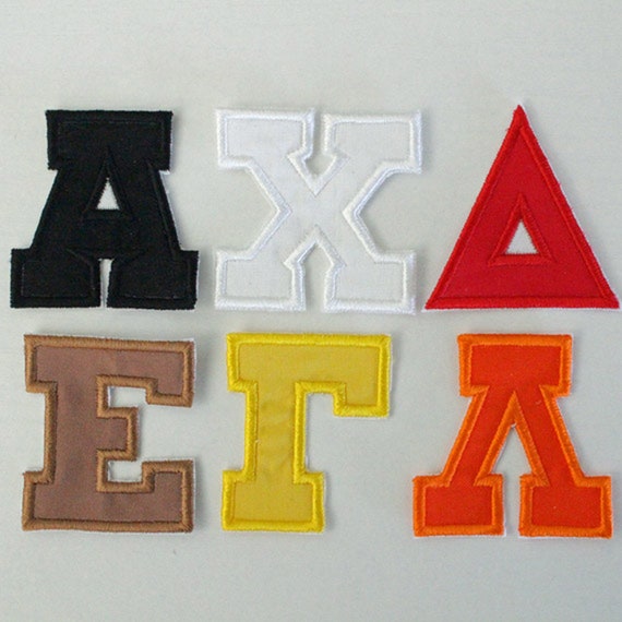 iron on greek letters