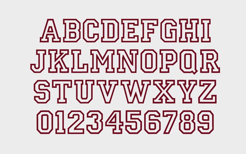 College Varsity 4 Inch Letters, Iron on Patch, Embroidered Fabric Patch ...