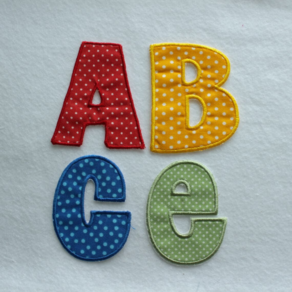 Applique Iron on Patch 4 Inch Letters Applique Letters Iron Etsy