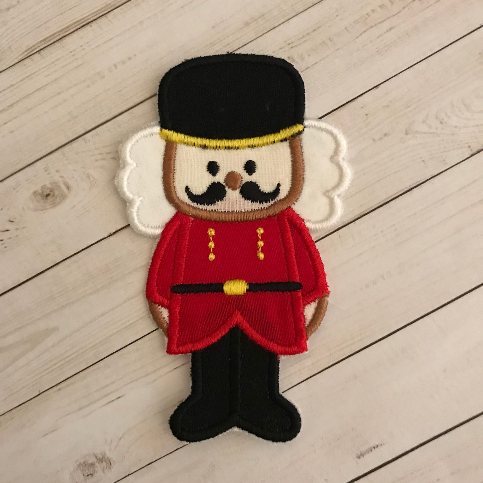 Nutcracker Iron on Patch, Christmas Nutcracker Patch, Embroidered