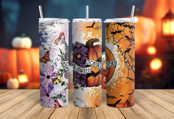 Sorta Sweet / Sorta Spooky Halloween Tumbler! (with duo lid)
