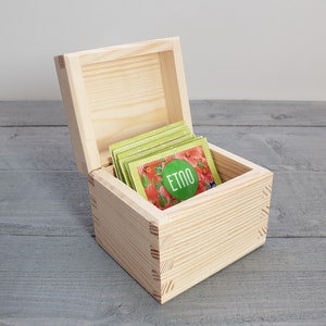 Unfinished Wooden Box, Small Wooden Tea Box, Wooden Storage Box, Decoupage