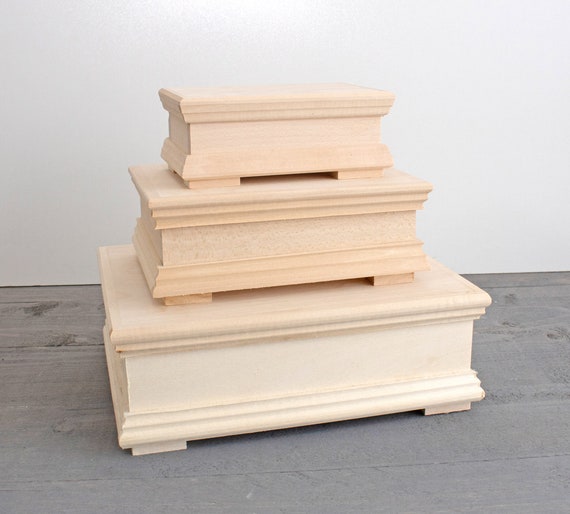 Caja de joyería de madera sin Caja de Caja - Etsy España