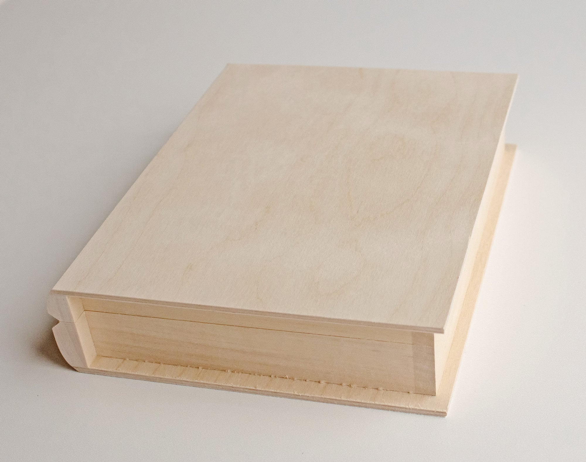 Wooden Box Book Unfinished Wood Box Wooden Blank Box Etsy