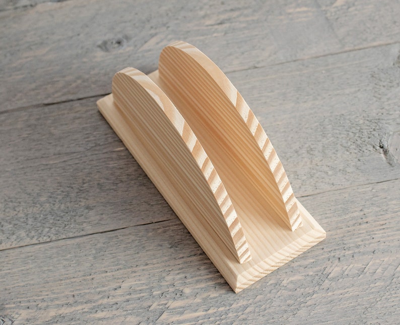 Wooden Napkin Holder Unfinished Wood Napkin Storage Wood Etsy