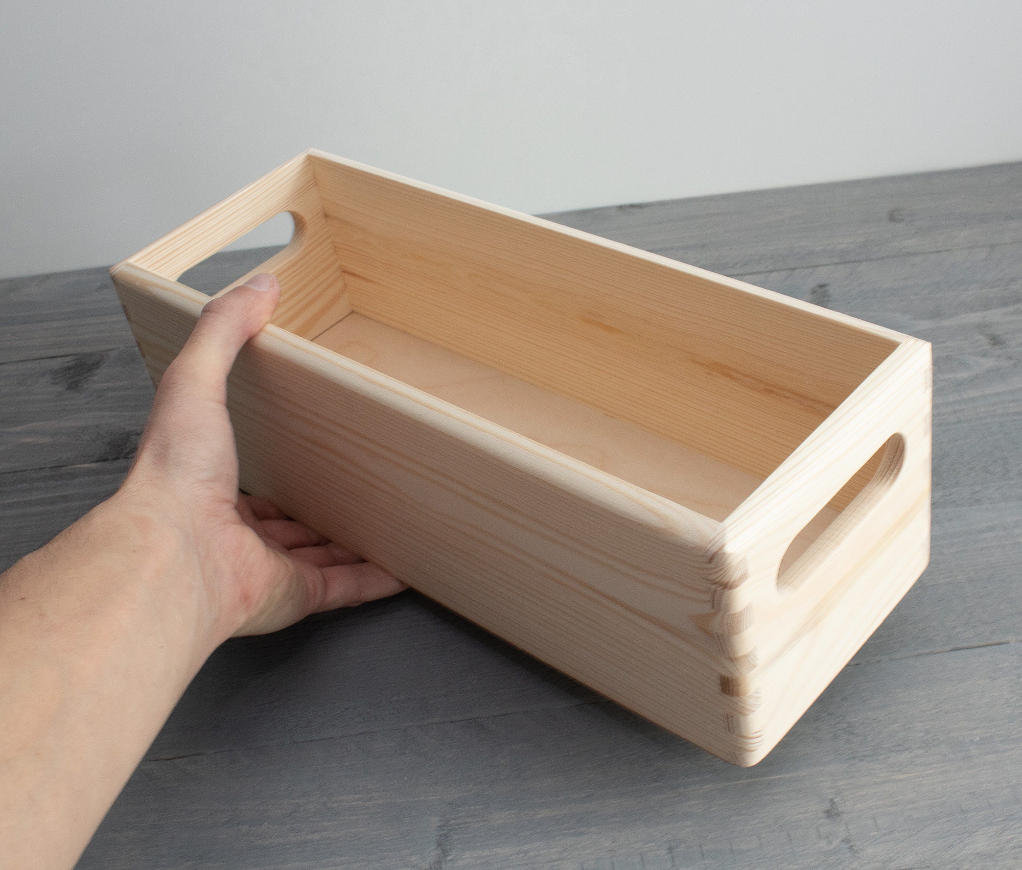 Unfinished Wooden Flower Box Wooden Tray Wooden Container - Etsy