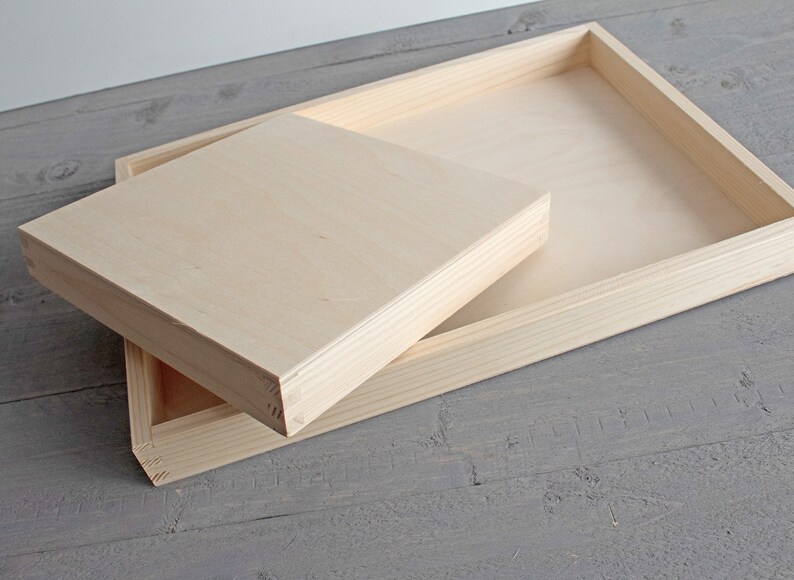 Blank Wood Sign Wooden Shadow Box Unfinished Wood Shadow Etsy