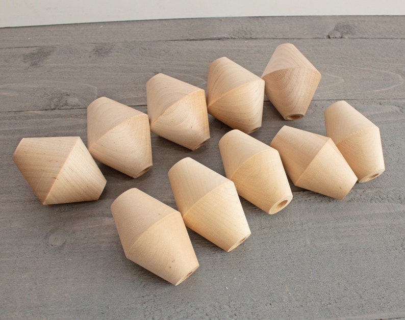 Crafting Wood Beads for Decor Large Unfinished Wooden Cone Beads Decoration 5pcs jewelry accessories