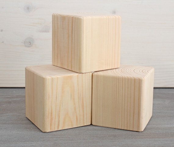 Unfinished Wooden Blocks Small Wood Cubes For Crafts And DIY Home