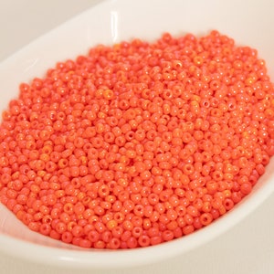 20g 8/0 naranja arco iris brillante opaco, checo semilla de vidrio abalorios, Preciosa Ornela, naranja Cuentas 94140-8, Tamaño 8, joyería DIY, KR354