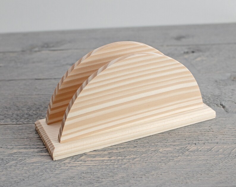 Wooden Napkin Holder Unfinished Wood Napkin Storage Wood Etsy