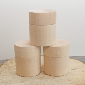 Wooden Round Box, Unfinished Round Wood Box, Wood Trinket Box, Jewelry Wood Box, Wedding Ring Box, Natural, Eco Friendly