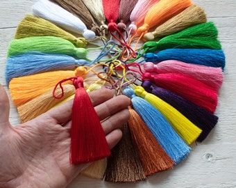 10cm (4") Artificial Silk Thread Tassels, Mala Tassels, Jewelry Tassels, Earrings Tassels, DIY Craft Supplies, Tassels for Necklaces
