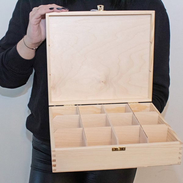 Wooden Tea Box Etsy