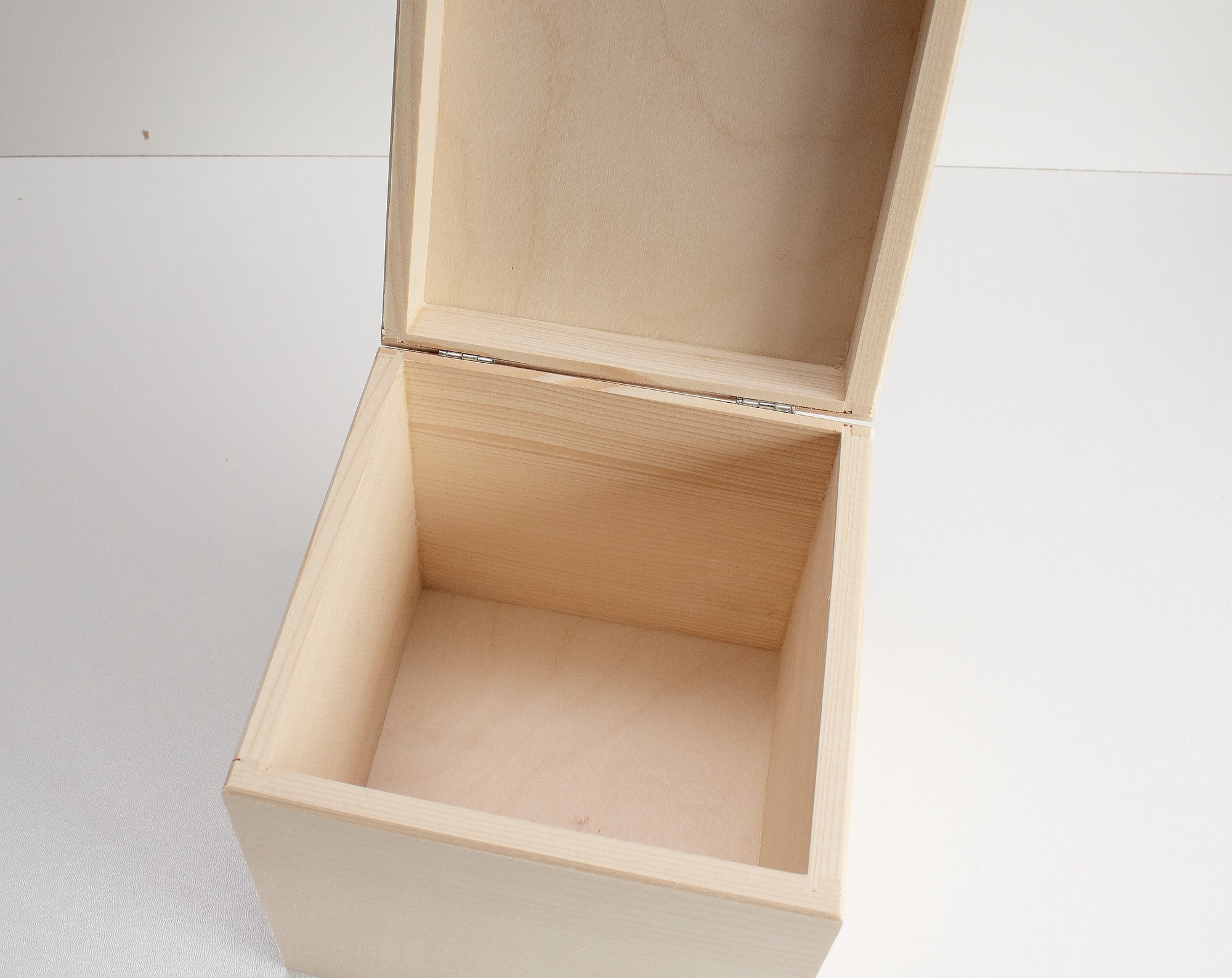 Cube Wooden Box Unfinished Unpainted Wood Box Wooden Storage Etsy