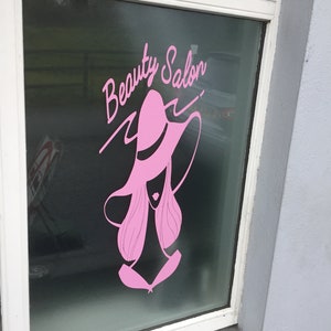 Schönheitssalon Vinyl Fenster Druck
