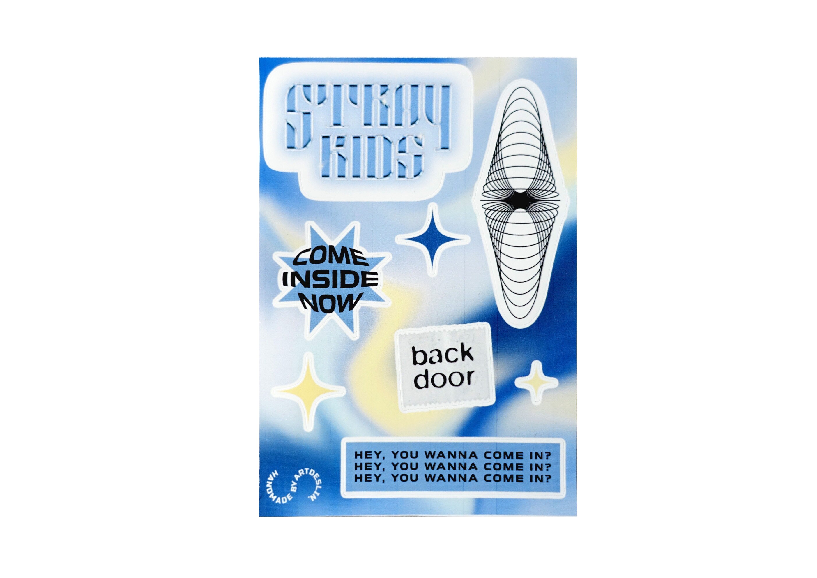 Jyp 'STRAY KIDS' Skz Back Door Kpop Waterproof Sticker Etsy