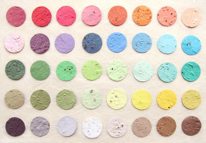 flower seed paper color chart