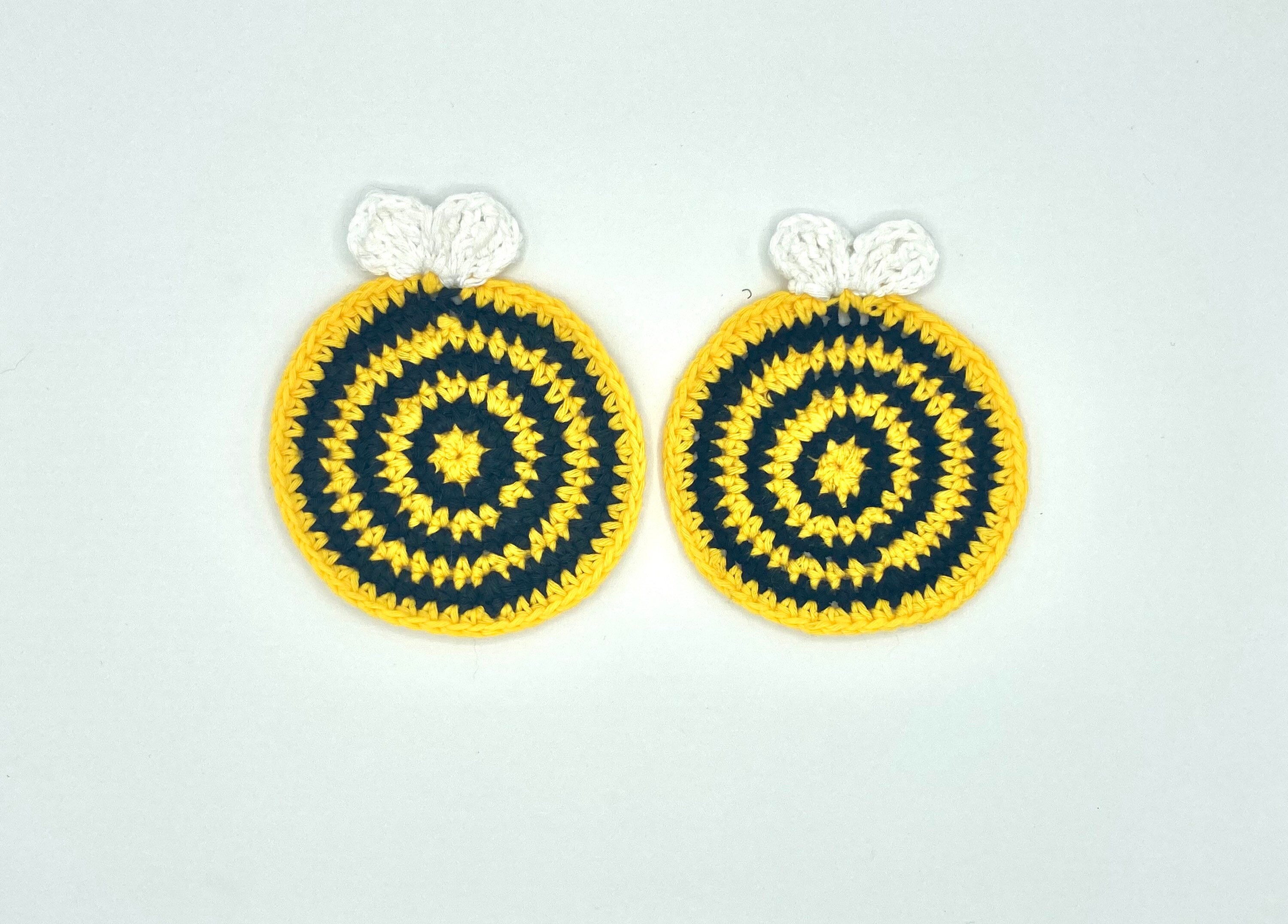 Crocheted Bumble Bee Coasters Etsy
