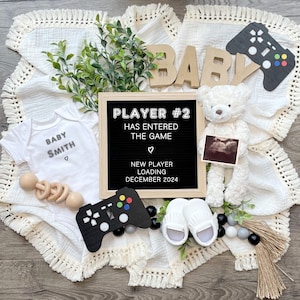 New Player Pregnancy Announcement, Digital Video Game Baby Announcement, Gender Neutral Baby Reveal, Editable Pregnancy Template, Gamer Baby