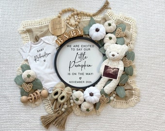 Fall Pregnancy Announcement: Little Pumpkin Reveal (Digital Download)
