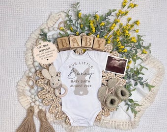 Easter Pregnancy Announcement: Gender Neutral, Editable Template (Digital Download)