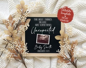 Boho Baby Announcement: Minimalist Social Media Reveal (Digital)