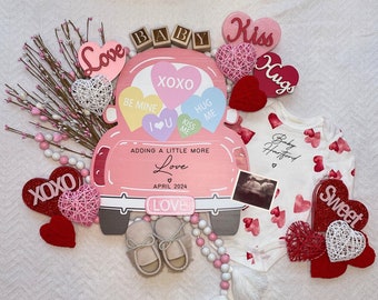 Valentine's Day Pregnancy Announcement: Editable Social Media Template (Digital Download)