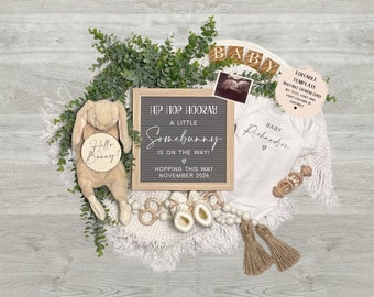 Easter Somebunny Pregnancy Announcement: Editable Social Media Template (Digital Download)