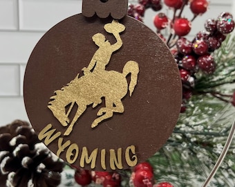 Wyoming Christmas Ornament