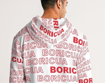 Boricua Men's Hoodie - Sabroso Streetwear Hooded Sweatshirt - Puerto Rico Pride, Culture and Heritage