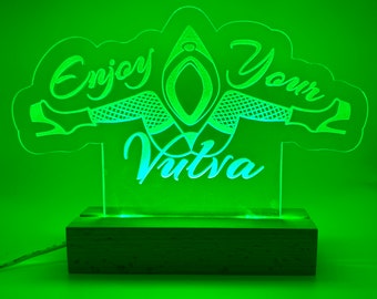 Enjoy Your Vulva Spread Leg LED Light