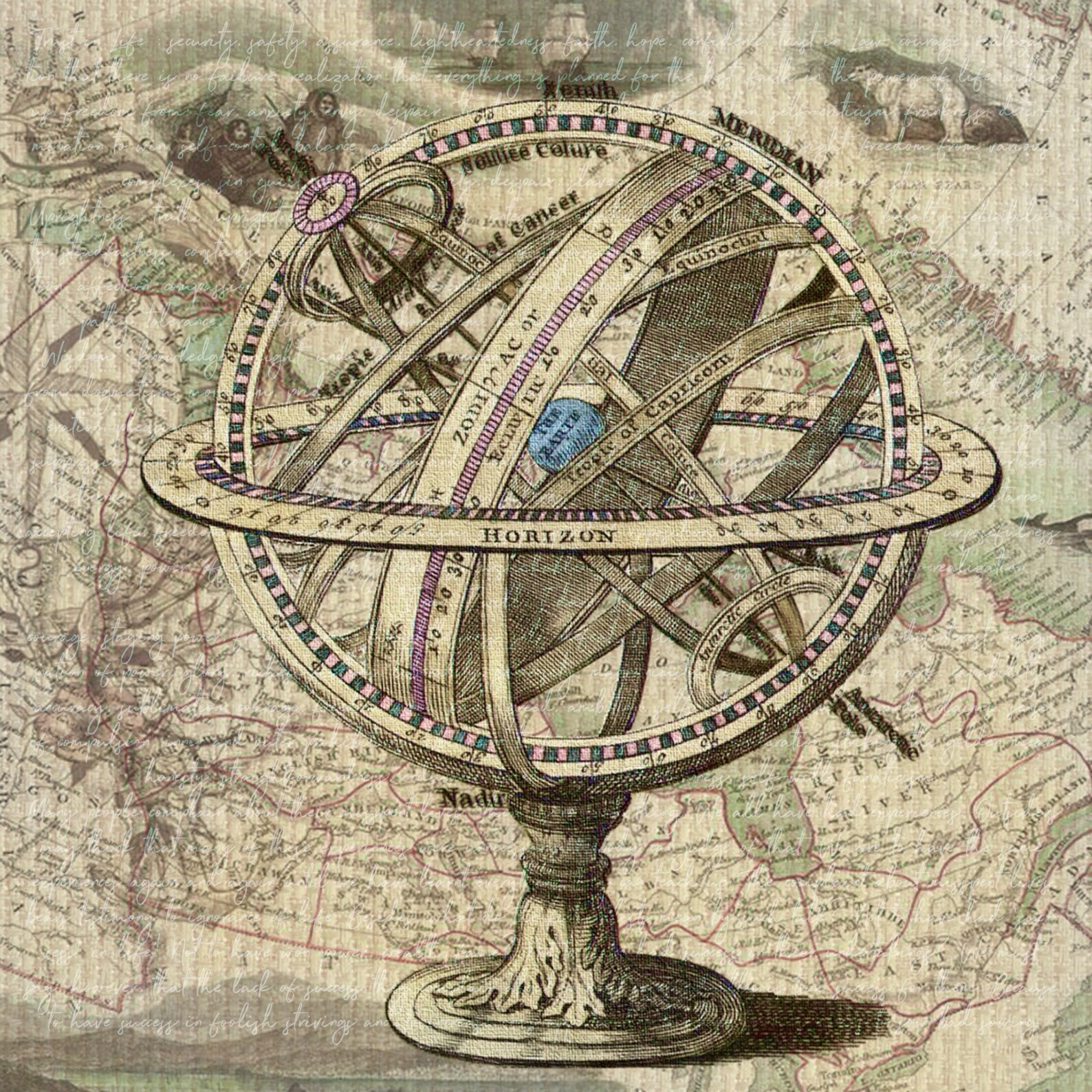 Set of 4 Vintage Maps Etsy