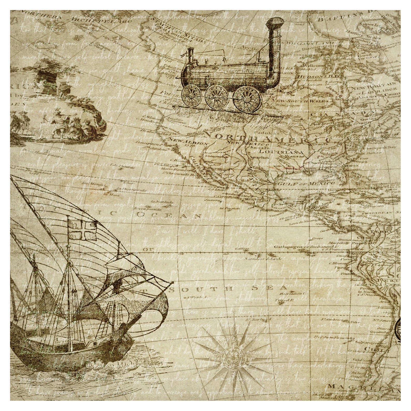 Set of 4 Vintage Maps Etsy