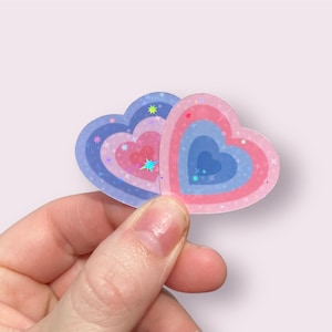 Y2K Heart Stickers, Y2K Aesthetic Sticker, Heart Sticker