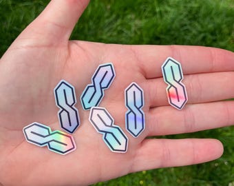 90's S Sticker Set: Holographic Waterproof Vinyl Stickers