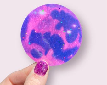 Holographic Purple Moon Sticker