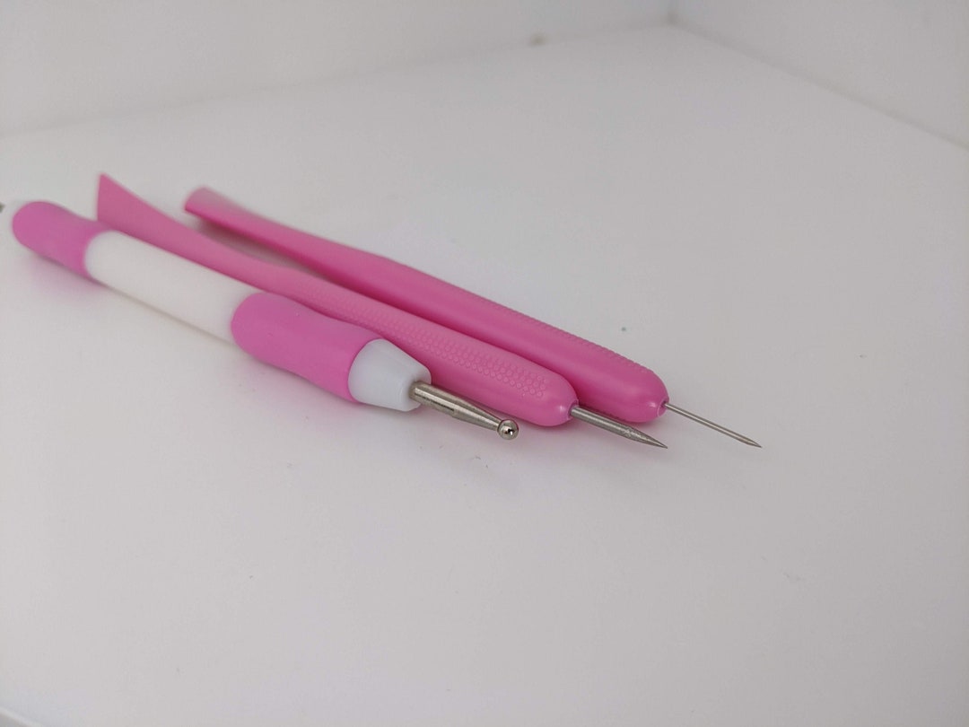 Lot De 5 Stylets De Gaufrage Double Pointe - Pour Cuir, Poterie, Dorure - Diamètres 1 à 2,5 Mm