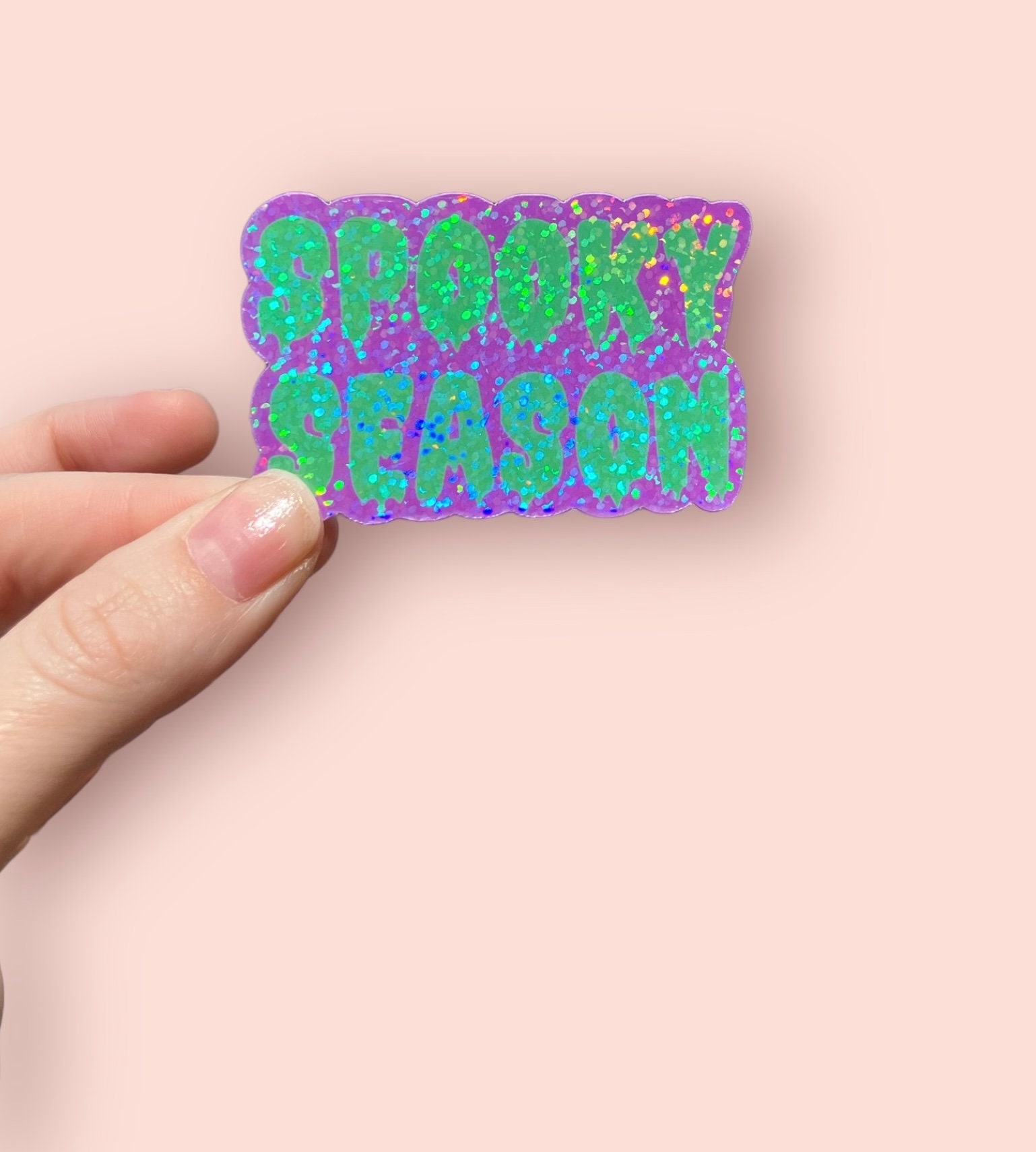 Spooky Season, Halloween Sticker, Holographic Sticker
