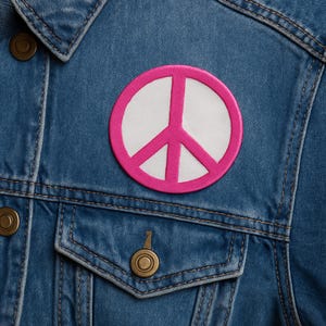 Peace Sign Patch/Iron-on Patch/Bohemian Style/Retro Music Festival Badge/Embroidered Sew-on Applique for Clothing Vest/Jacket Hats Backpack image 7