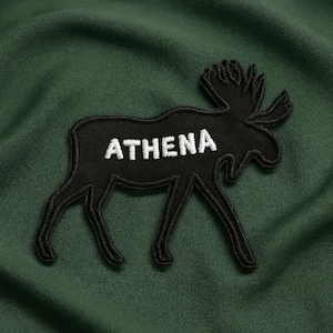 カスタムネームパッチ/ムースパッチ/アイロン接着パッチ/パーソナライズパッチ/刺繍DIY縫い付けアップリケ、衣類、バックパック、アウトドアギアバッジ用